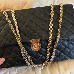 Amrita Singh Classic Flap with Champagne Gold Hardware